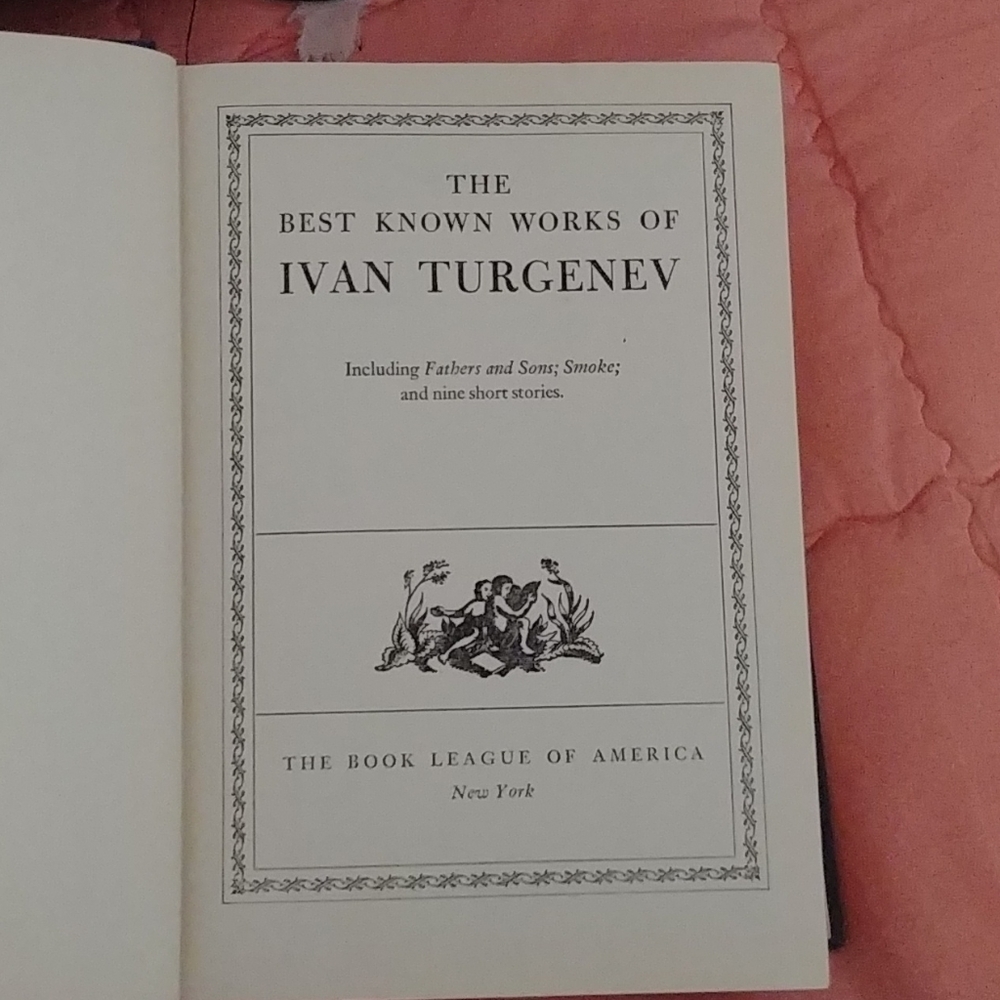 Book. Best Known Works of Ivan Turgenev